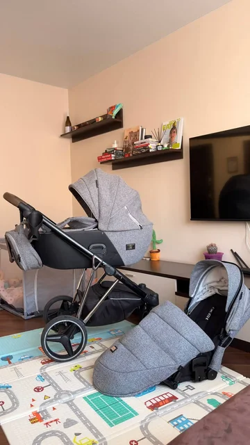 Коляска 2в1 Luxmom (серо-черный) - Товары для детей в Владивосток
