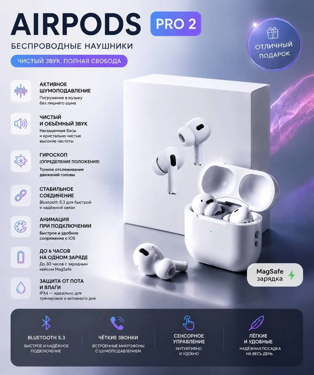 AirPods Pro 2 и Pro 3 копия - Наушники (Электроника) в Владивосток