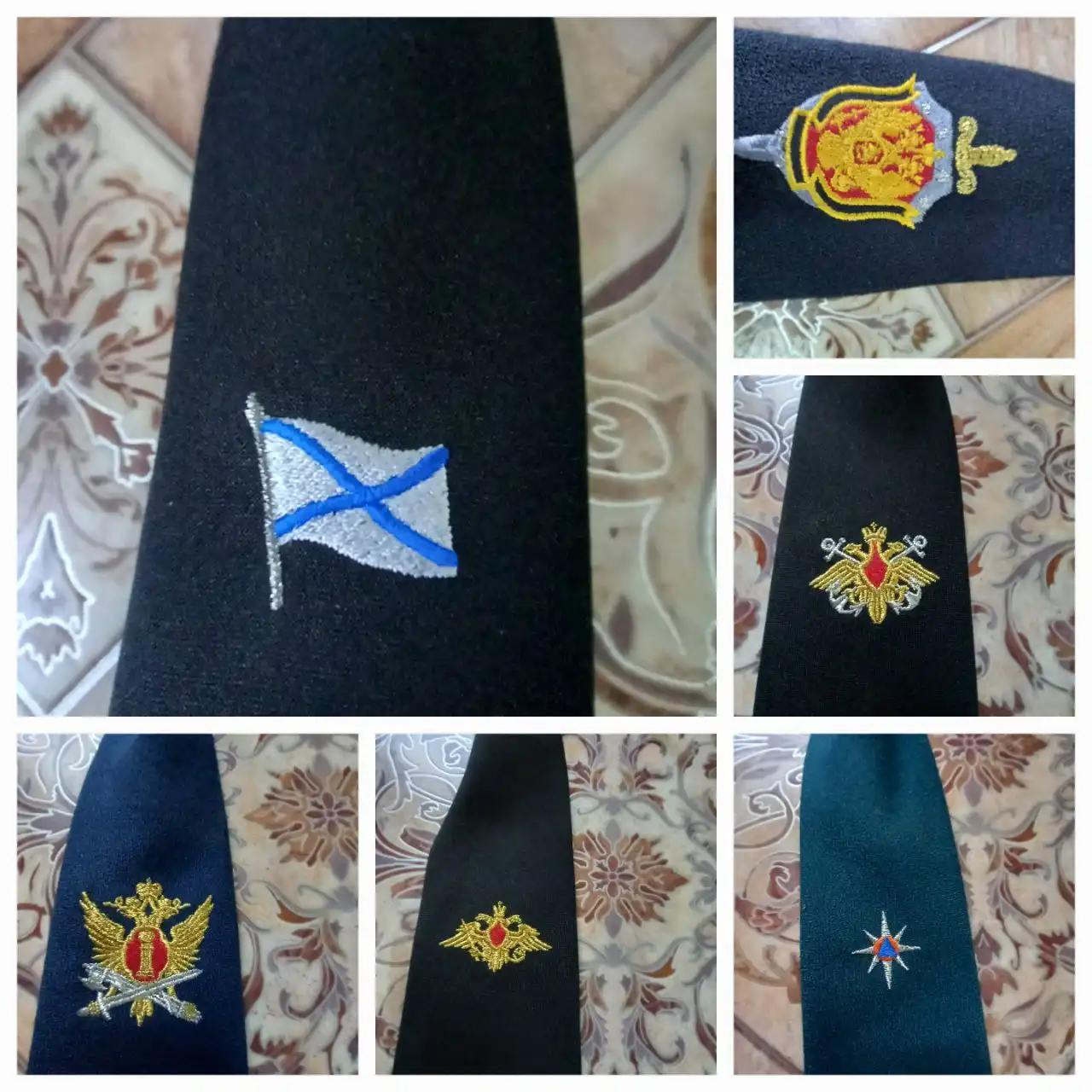 Форменный галстук-регат с вышивкой