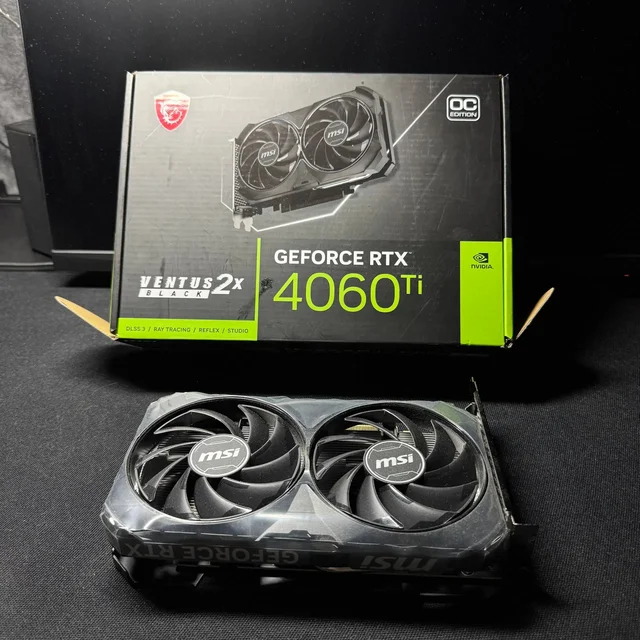 Видеокарта MSI GeForce RTX 4060 Ti 16GB VENTUS BLACK 2X OC в отличном состоянии - Игровые консоли в Тверь