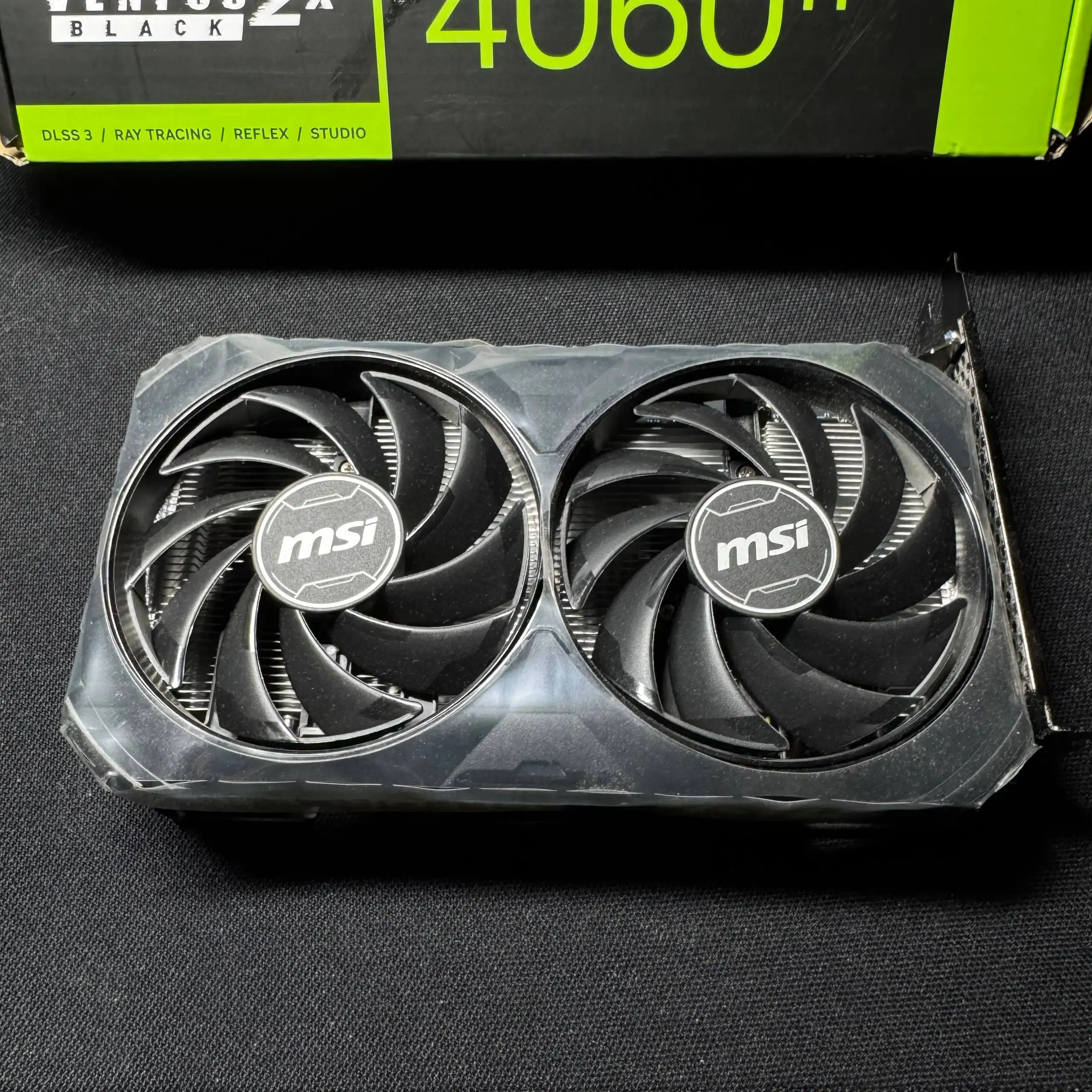 Видеокарта MSI GeForce RTX 4060 Ti 16GB VENTUS BLACK 2X OC в отличном состоянии - Компьютерные комплектующие (Электроника) в Тверь