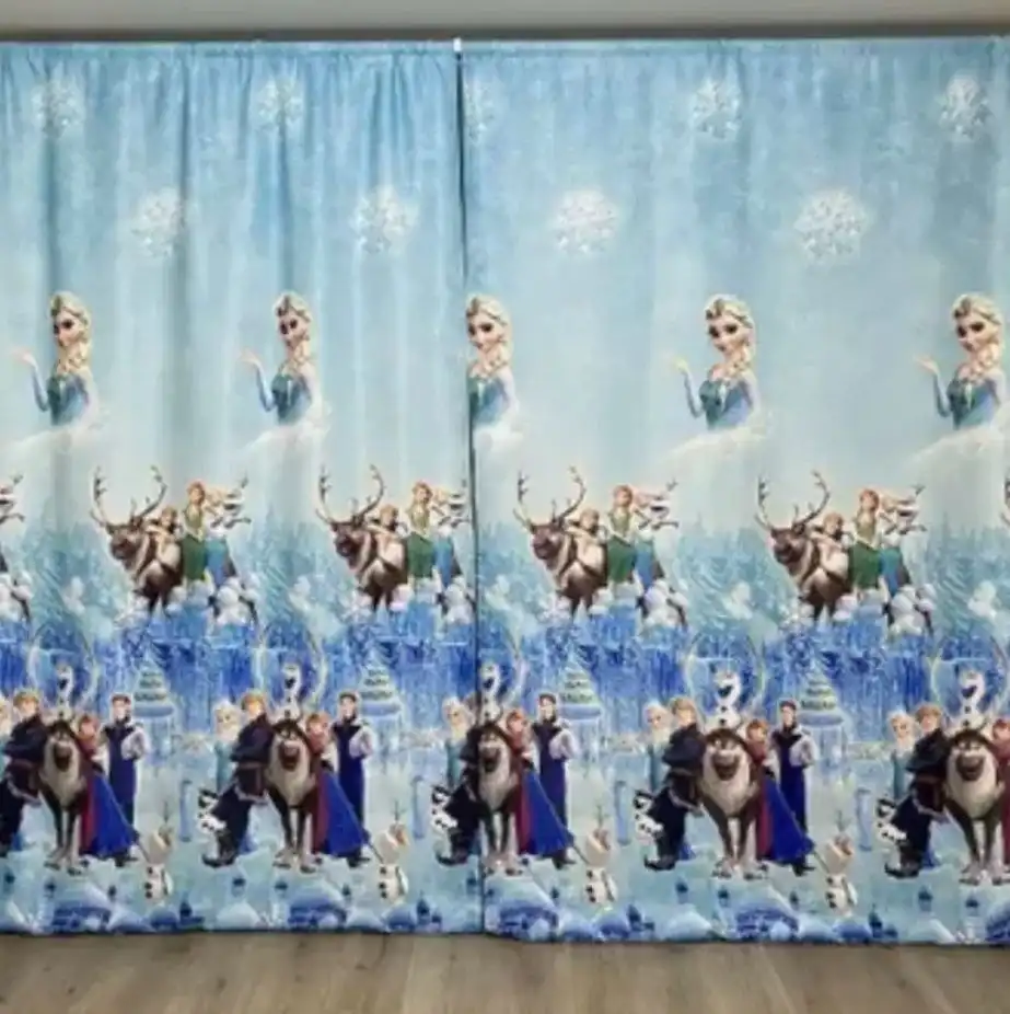 Комплект детских фотоштор с принтом Frozen