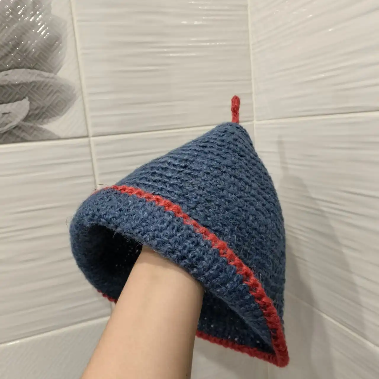 Банные шапки вязаные из ЭКО-джута ручной работы