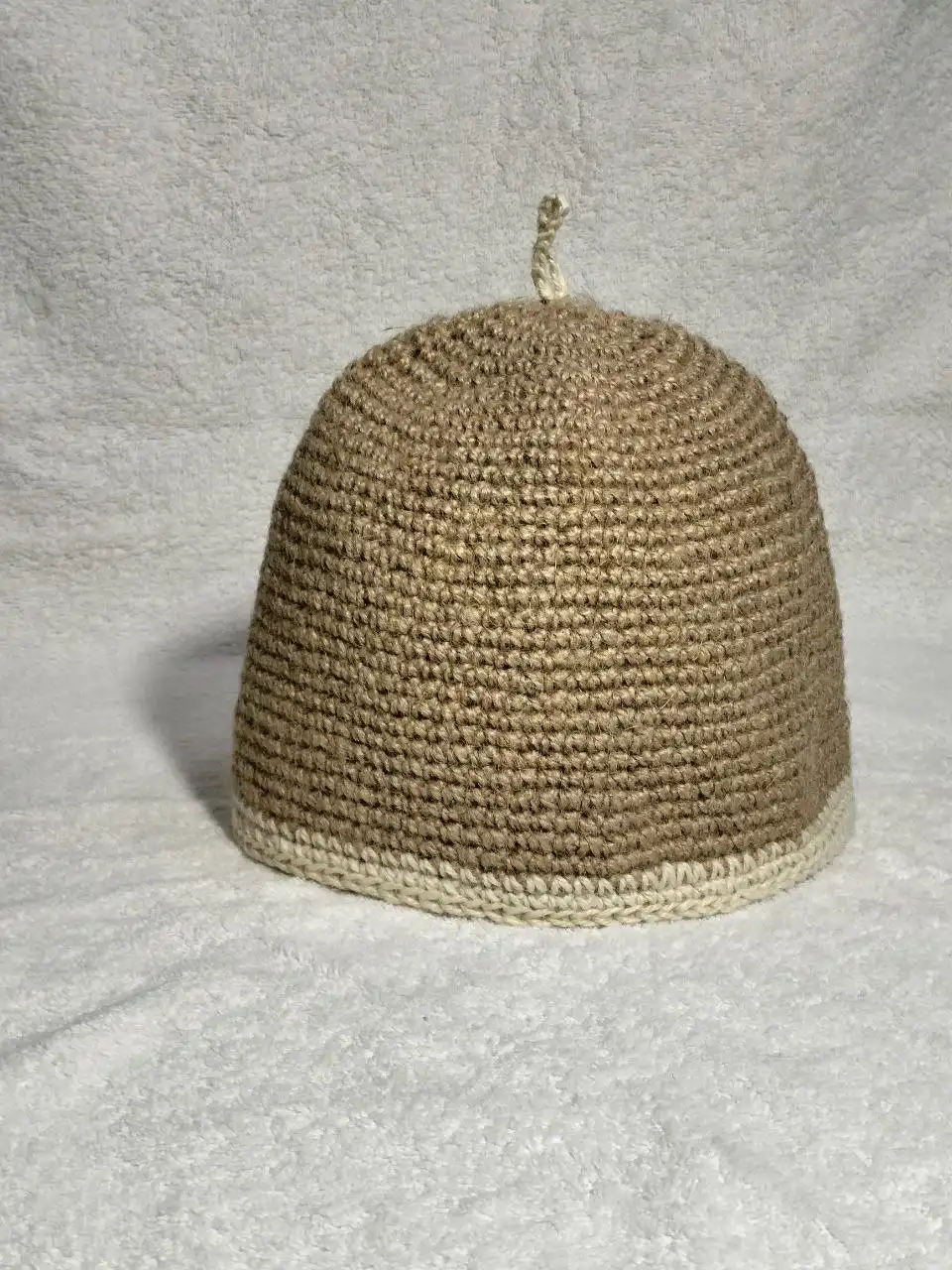 Банные шапки вязаные из ЭКО-джута ручной работы