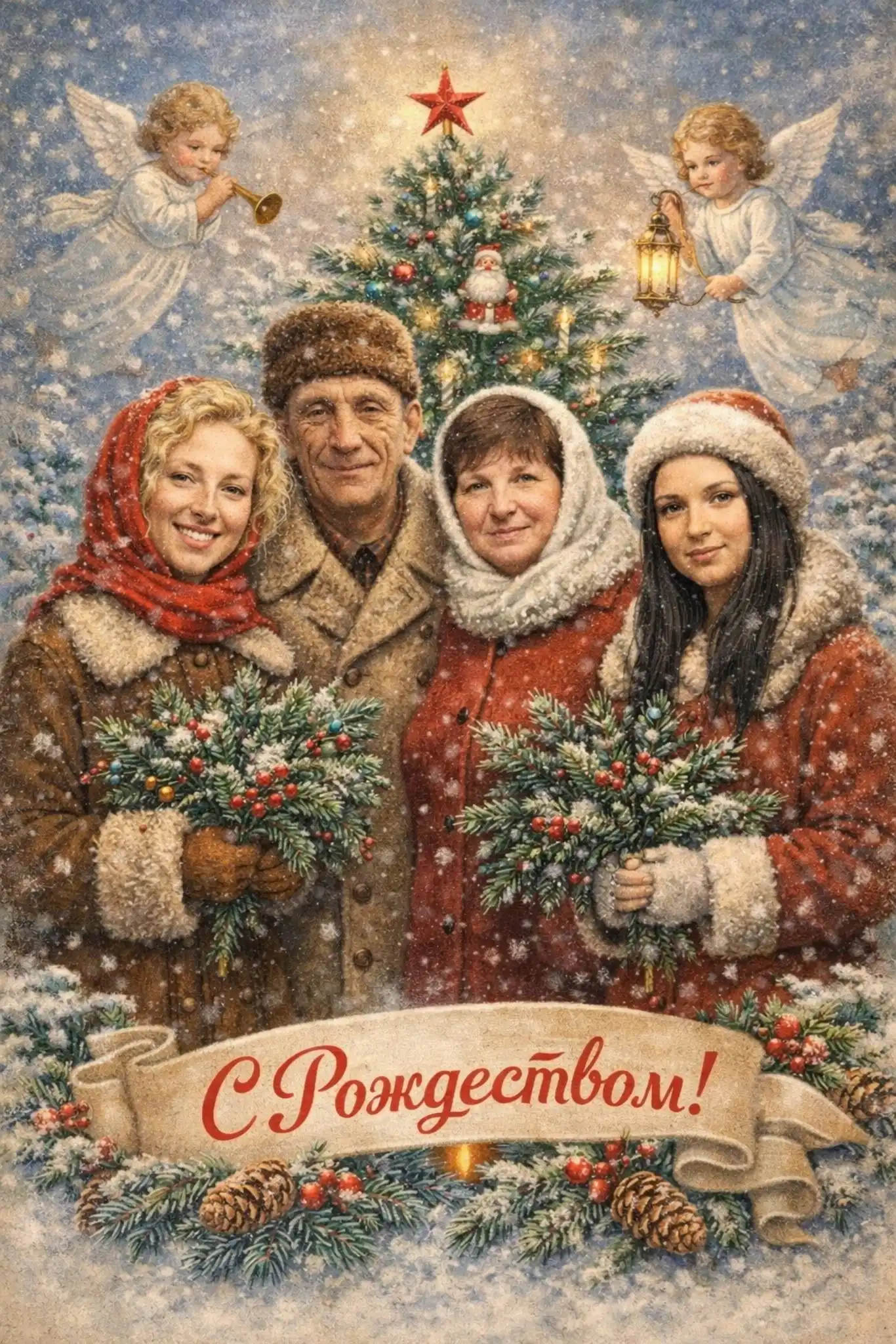 Открытки в советском стиле с вашими фото