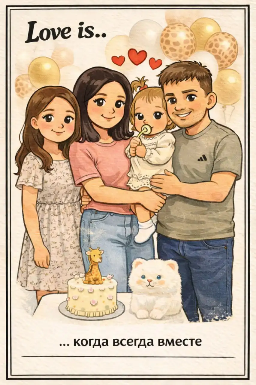 Персональные открытки в стиле Love is... по вашей фотографии - Полиграфия/Дизайн (Услуги) в Барнаул