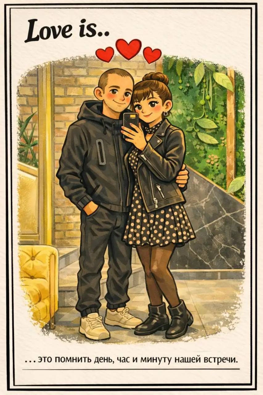 Персональная открытка в стиле Love is... по вашему фото - Полиграфия (Услуги) в Барнаул