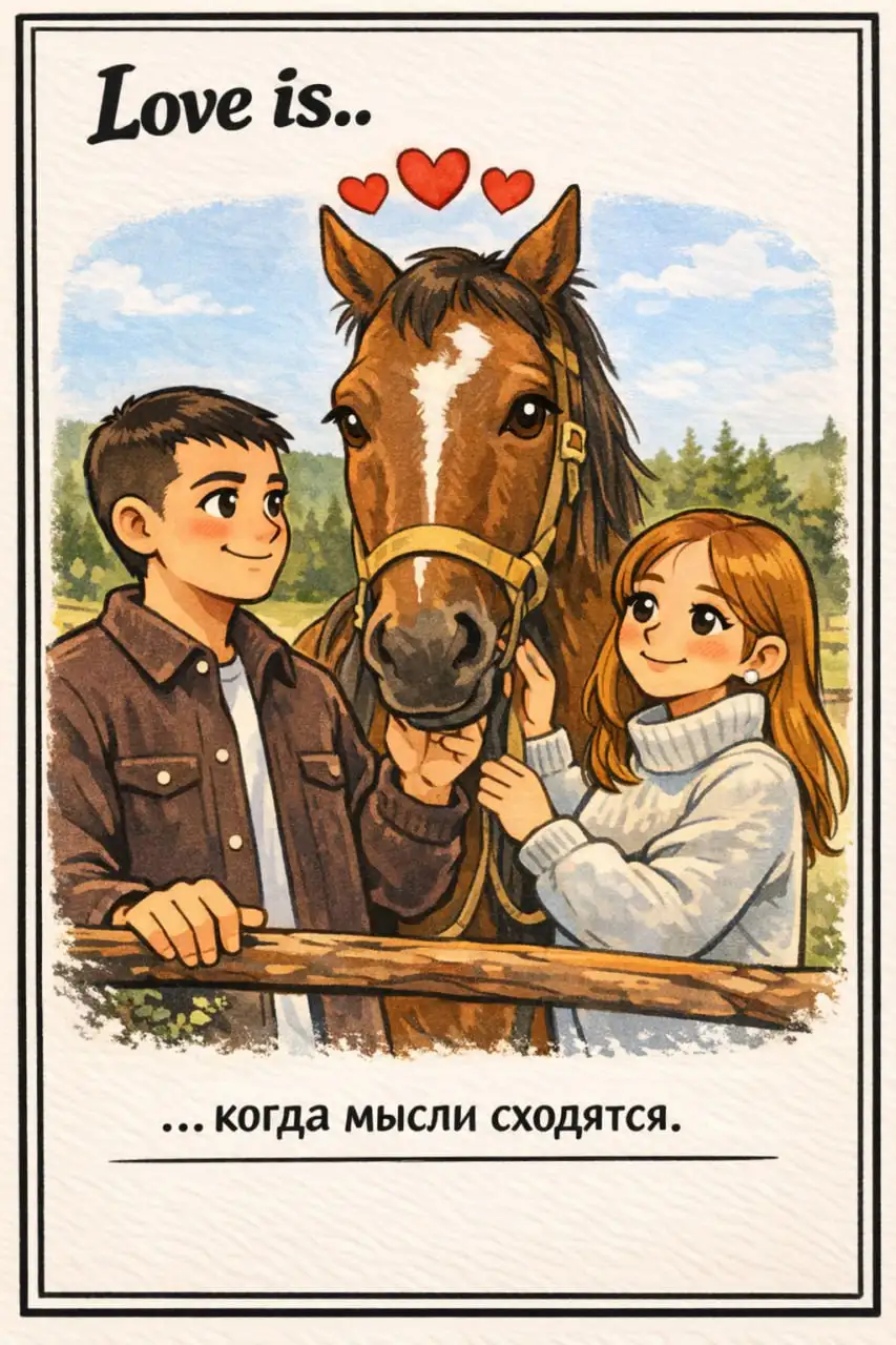 Персональная открытка в стиле Love is... по вашему фото - Полиграфия (Услуги) в Барнаул