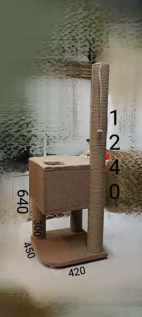 Домик для кошки с когтеточкой из джута - частное объявление в Барнаул