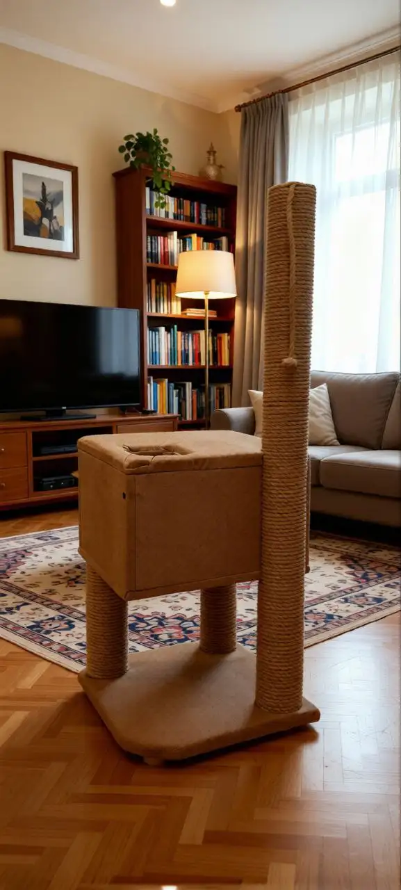 Домик для кошки с когтеточкой из джута - Товары для животных (Товары для детей) в Барнаул