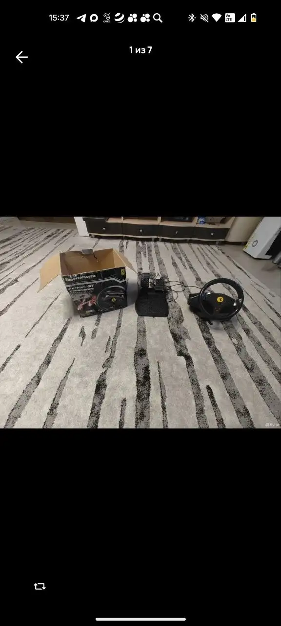 Руль для ПК с неисправными педалями - Игровые аксессуары (Электроника) в Барнаул