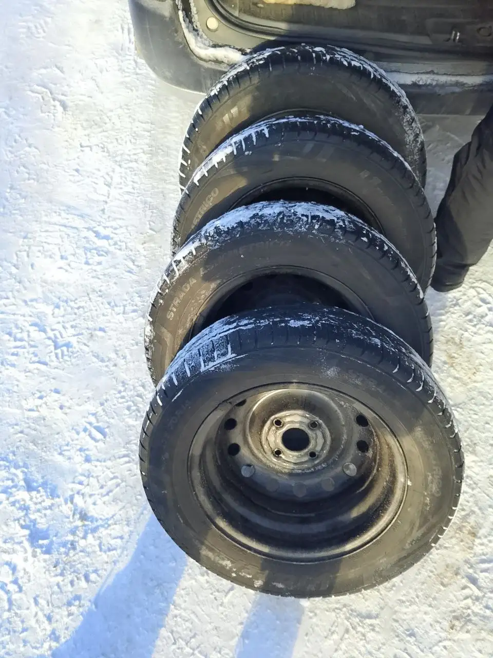 Колёса R14 с шинами Viatti Srada Asimmetrico и штампованными дисками - Запчасти (Авто) в Барнаул