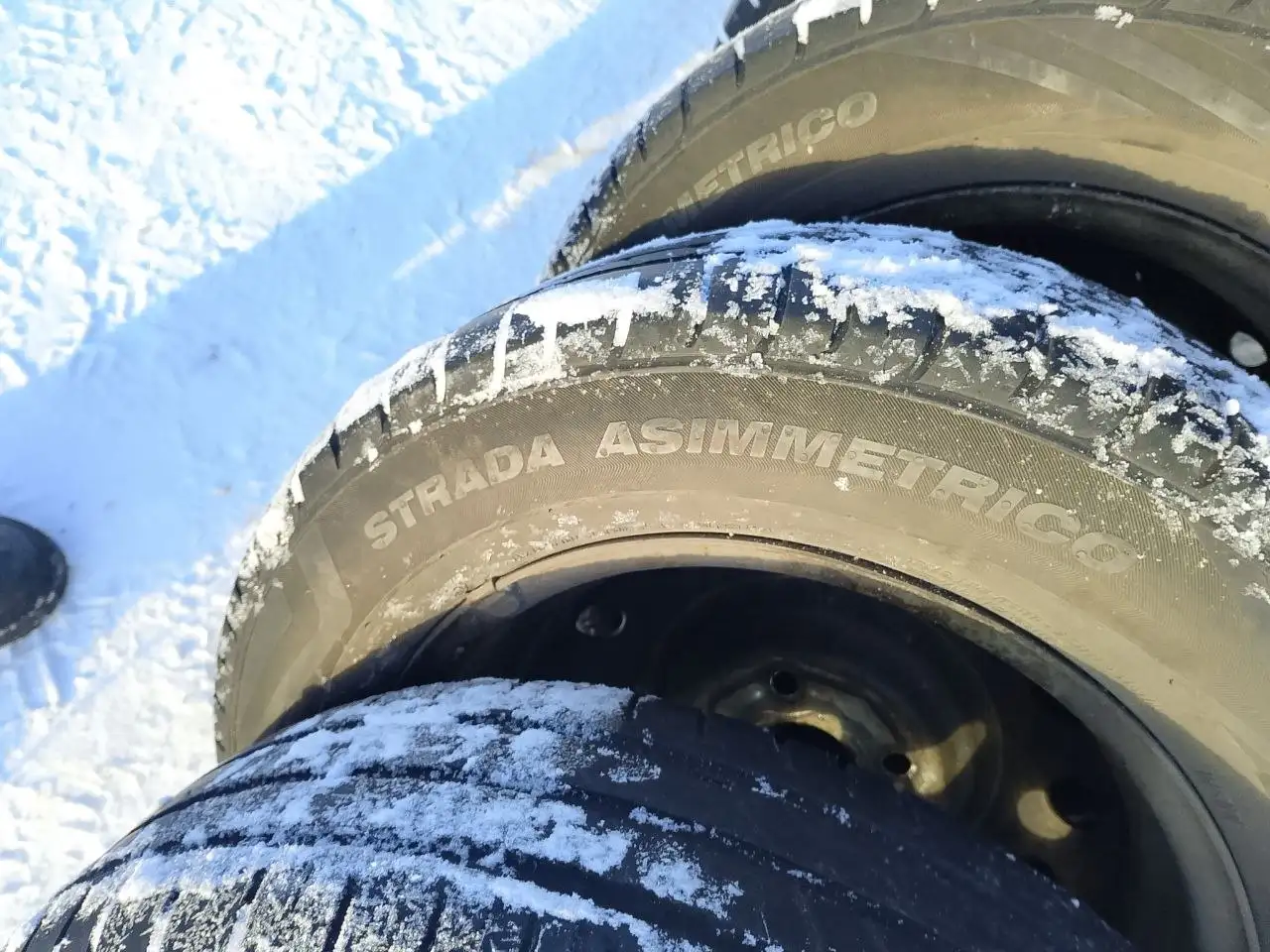 Колёса R14 с шинами Viatti Srada Asimmetrico и штампованными дисками - Запчасти (Авто) в Барнаул