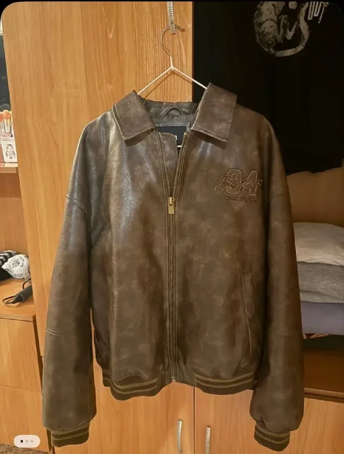 Кожаный бомбер DUB размер M - Куртки в Барнаул