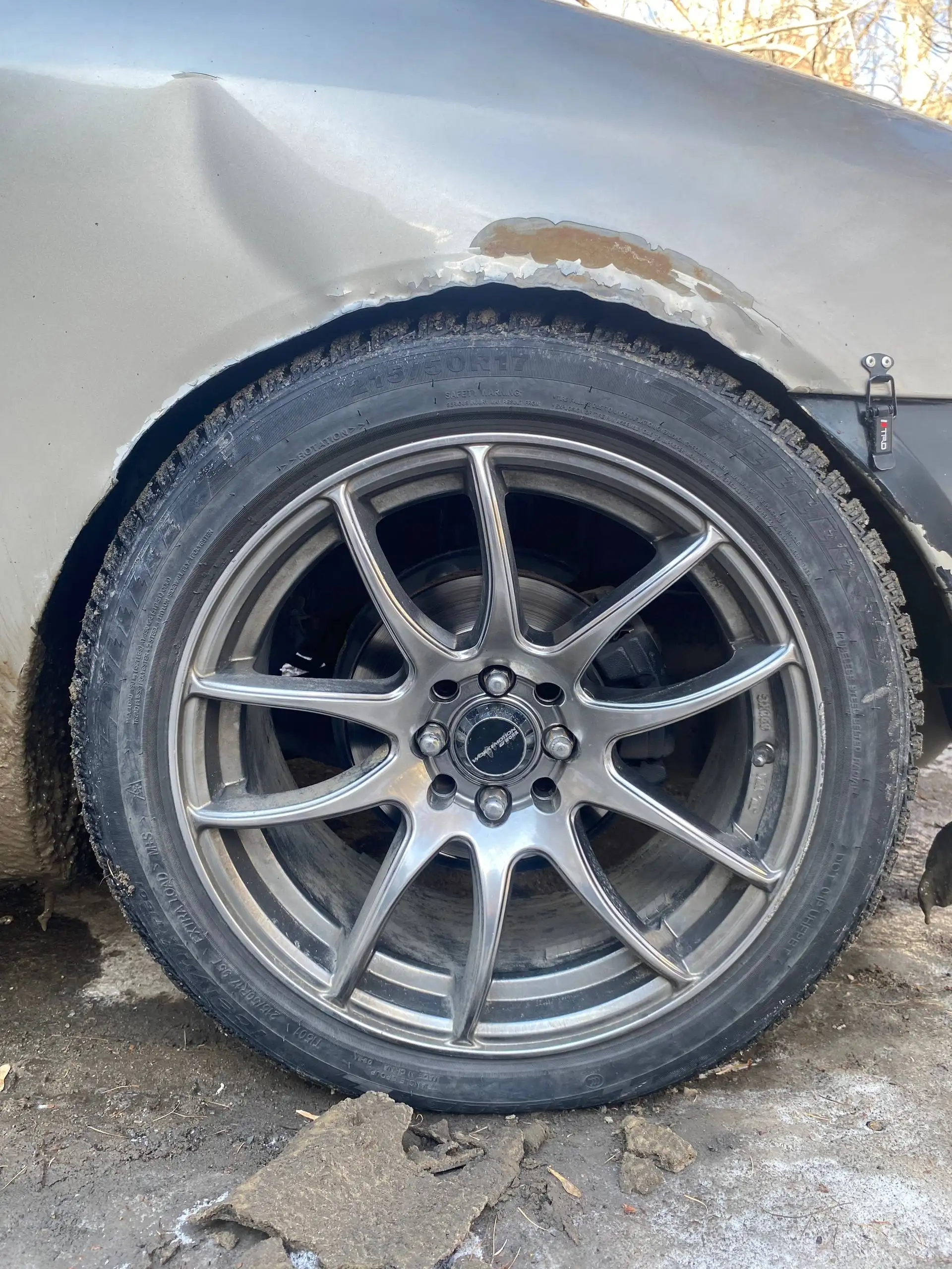 Продам диски 17" с зимней резиной Triang 215/50 - Шины и диски (Авто) в Иркутск