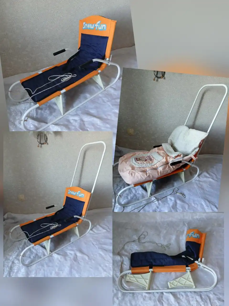 Санки SNOW FUN складные с мягким сиденьем и спинкой - Хобби и отдых в Хабаровск