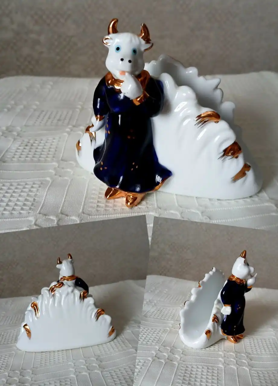 Винтажная статуэтка салфетница Игривая Коровушка - Коллекционирование (Хобби и отдых) в Хабаровск