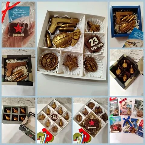 Наборы к 23 февраля из шоколадных конфет - Аквариумистика в Хабаровск