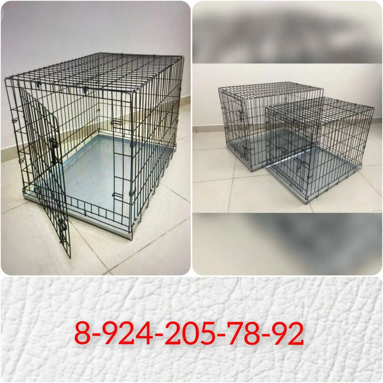 Новые клетки больших размеров с металлическим поддоном - Клетки для животных (Хобби и отдых) в Хабаровск