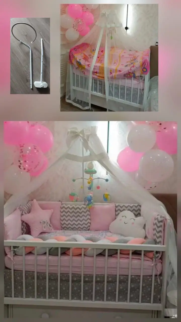 Балдахин с держателем для кроватки - Детская мебель и аксессуары (Товары для детей) в Хабаровск