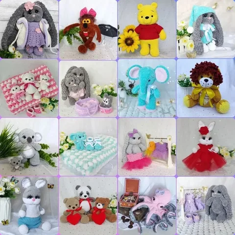 Вязаные игрушки ручной работы с вышивкой - Спорт и фитнес в Хабаровск