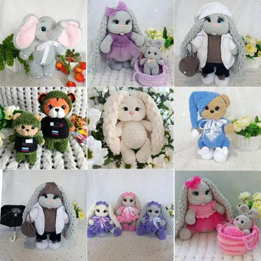 Вязаные плюшевые игрушки ручной работы - Рукоделие (Хобби и отдых) в Хабаровск