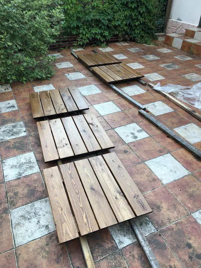 Деревянная плитка 80х80см из лиственницы - Стройматериалы (Для дома и дачи) в Хабаровск