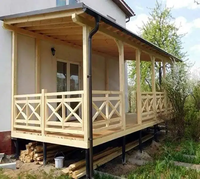 Веранда деревянная 3x8 метров к дому - Строительство и ремонт (Для дома и дачи) в Хабаровск