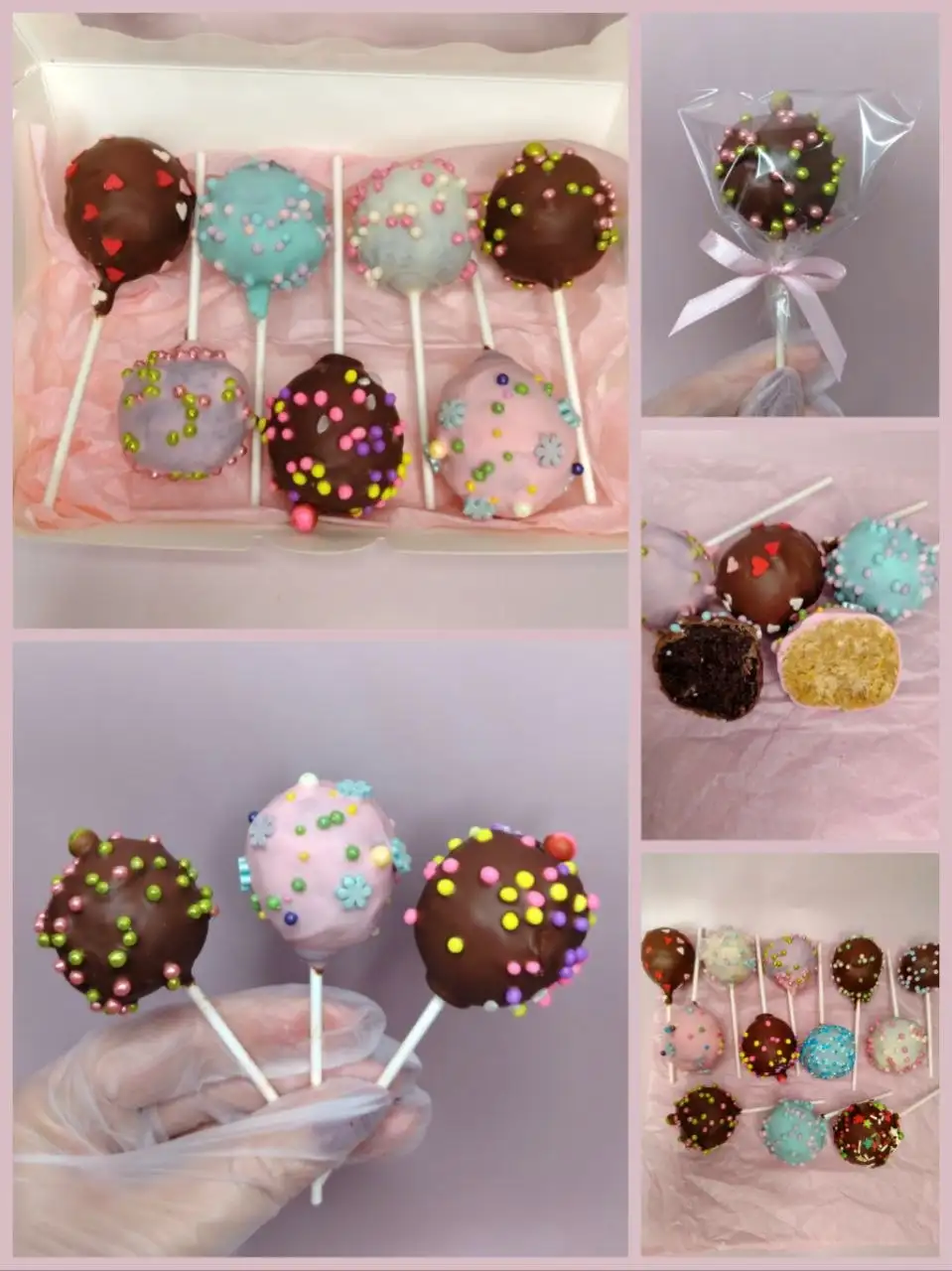 Домашние кейк-попсы с шоколадом и посыпкой - Сладости (Барахолка) в Хабаровск