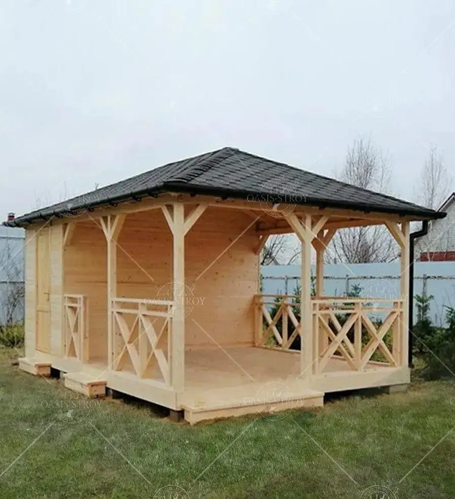 Прямоугольная беседка с хозблоком 4х6м - Беседки (Для дома и дачи) в Хабаровск