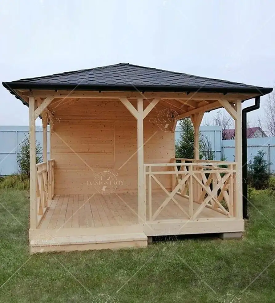 Прямоугольная беседка с хозблоком 4х6м - Беседки (Для дома и дачи) в Хабаровск