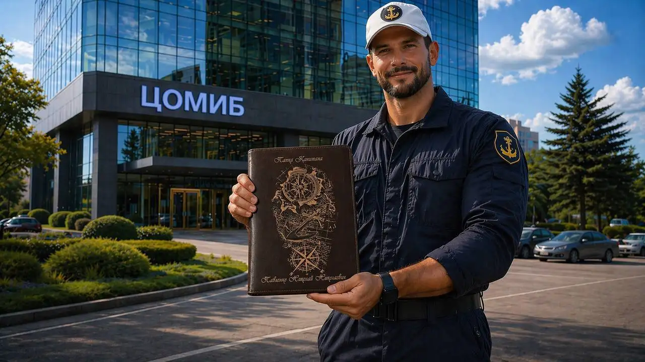 Папка для морских документов из натуральной кожи с гравировкой - Хобби и отдых в Хабаровск