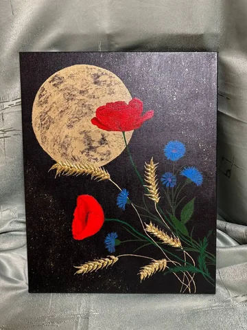 Картина акрилом с поталью 40x50 - Живопись в Хабаровск