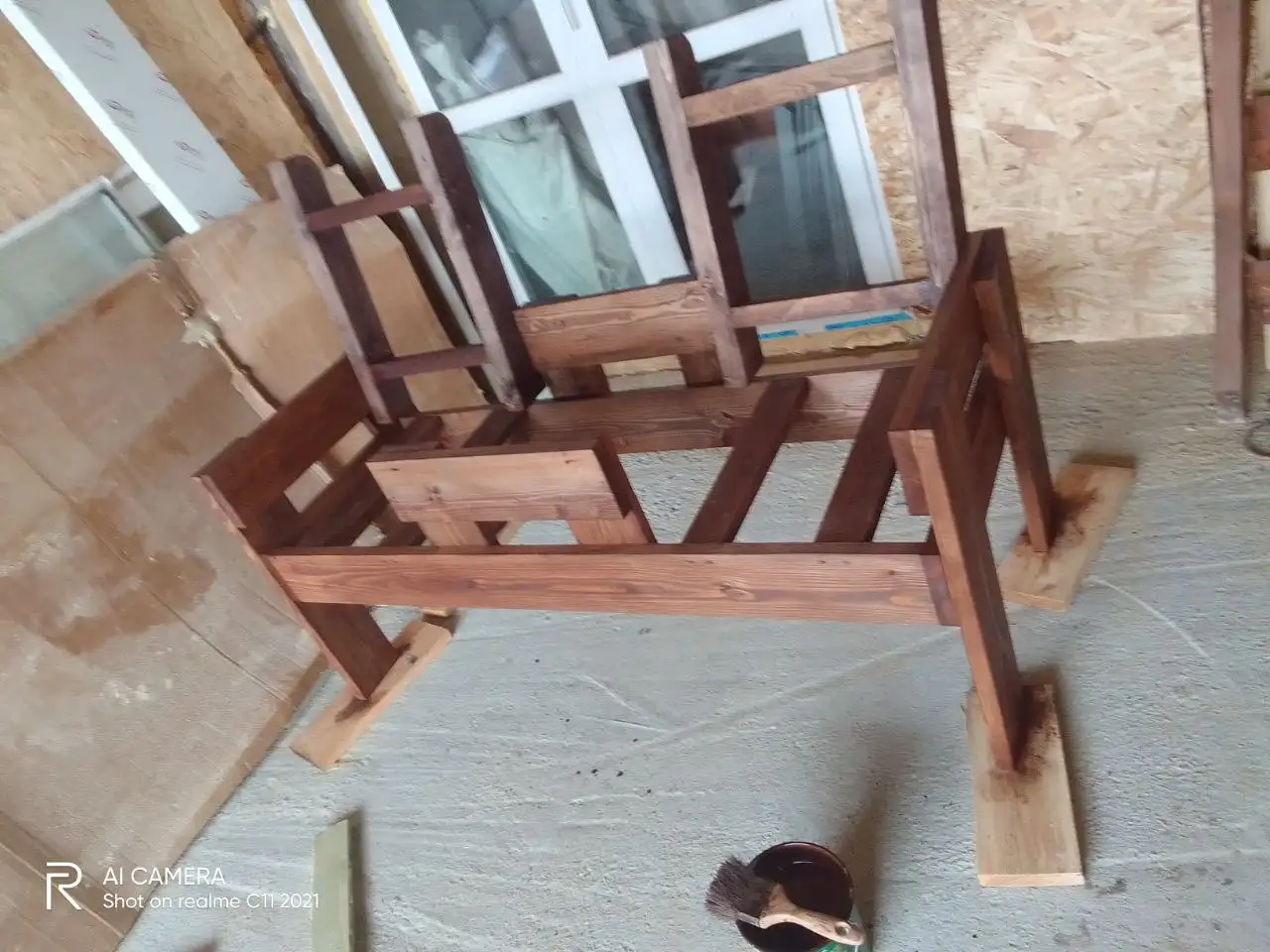 Скамья со столиком из лиственницы - Садовая мебель (Для дома и дачи) в Хабаровск