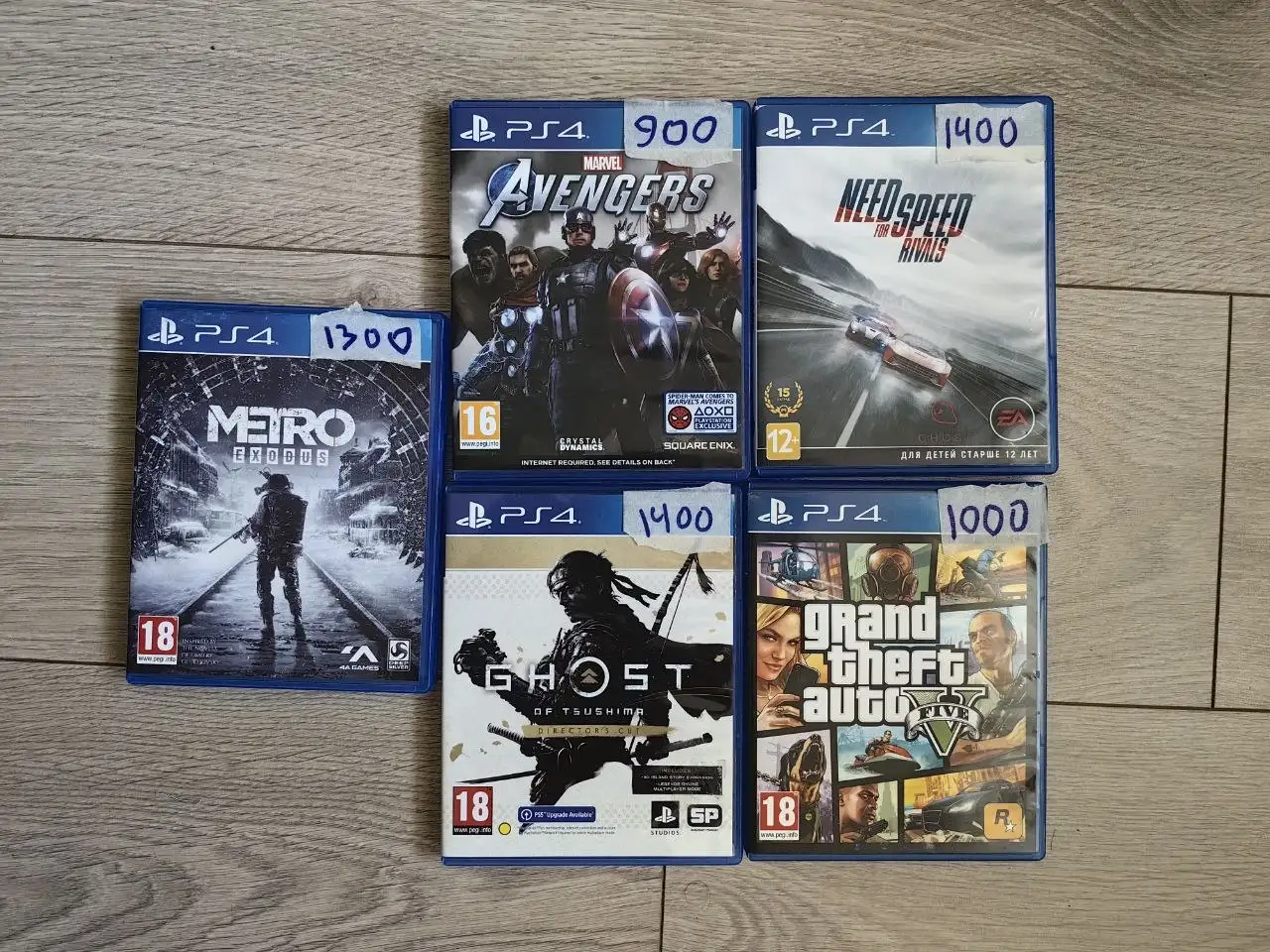Продажа игр Ps4 (Ghost of Tsushima, GTA 5, Metro Exodus, NFS, Мстители) - Видеоигры (Хобби и отдых) в Хабаровск