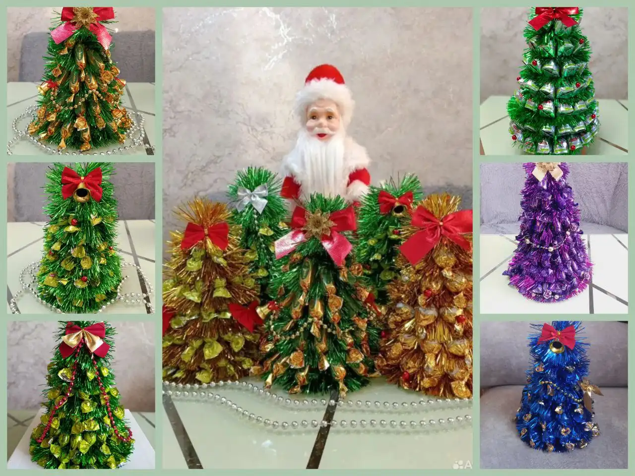 Ёлочки из конфет для Новогоднего стола