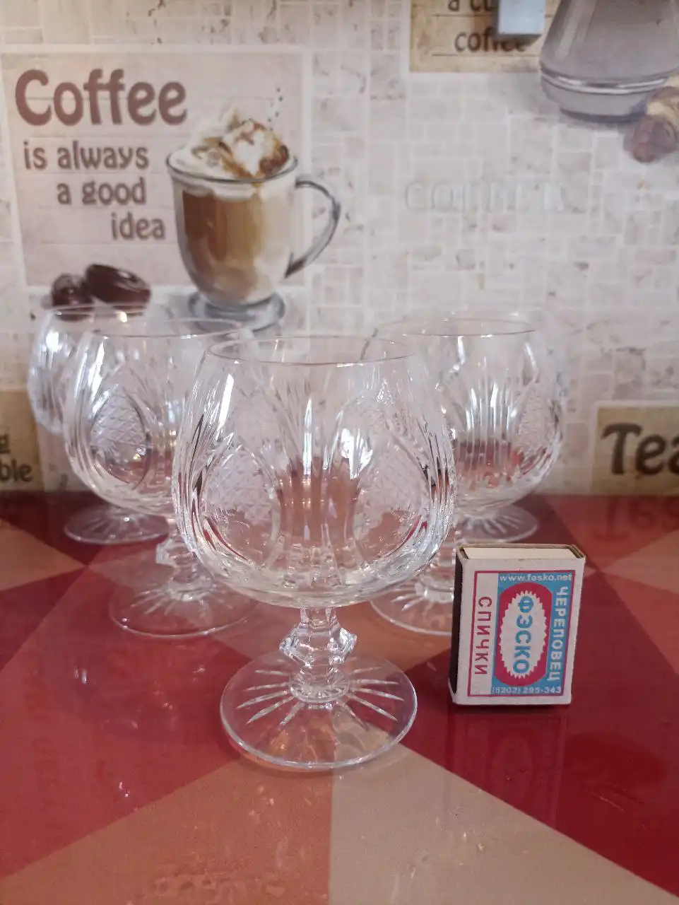 Советский хрусталь: бокалы 5 шт.