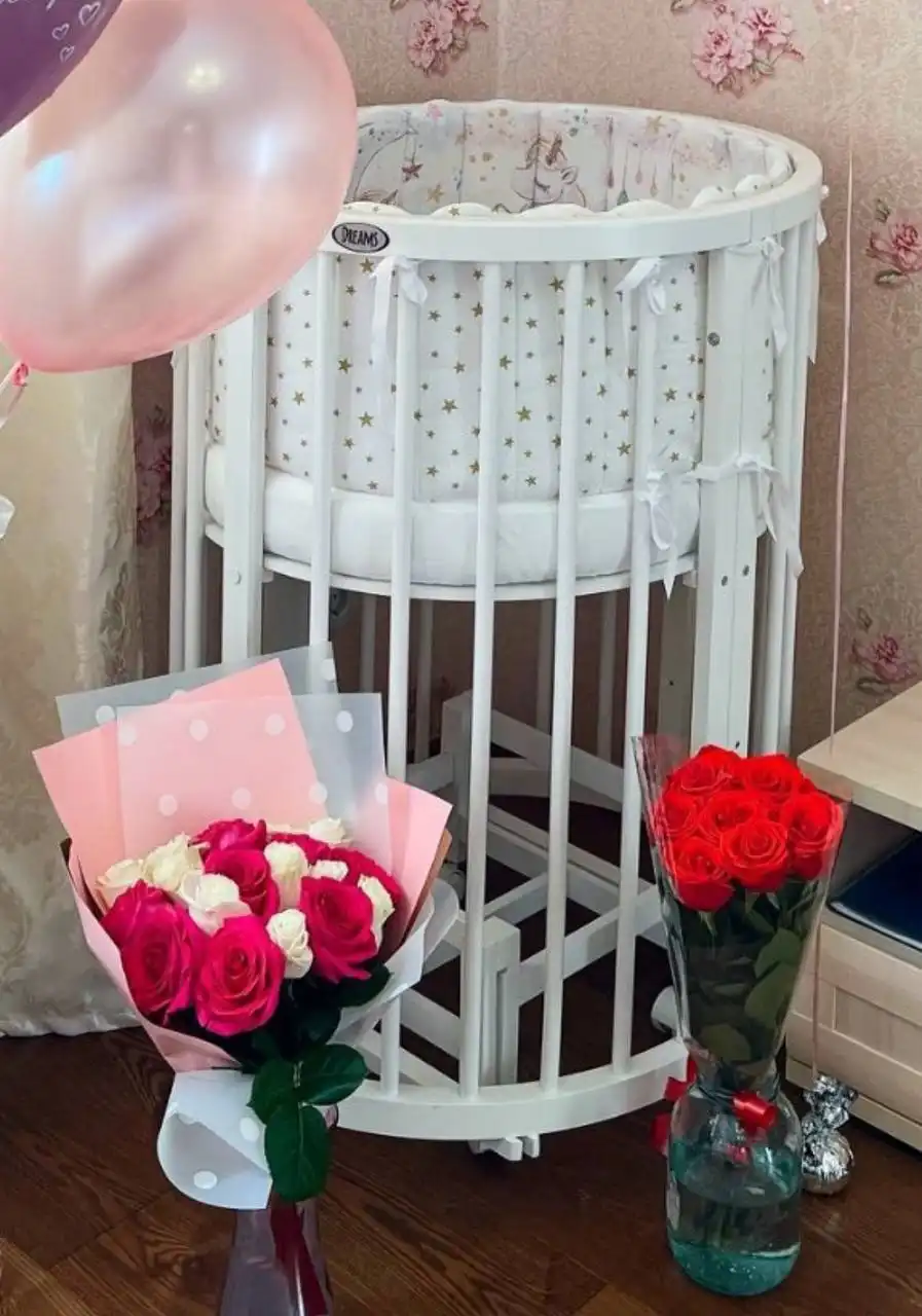 Детская кроватка трансформер 8 в 1 из бука