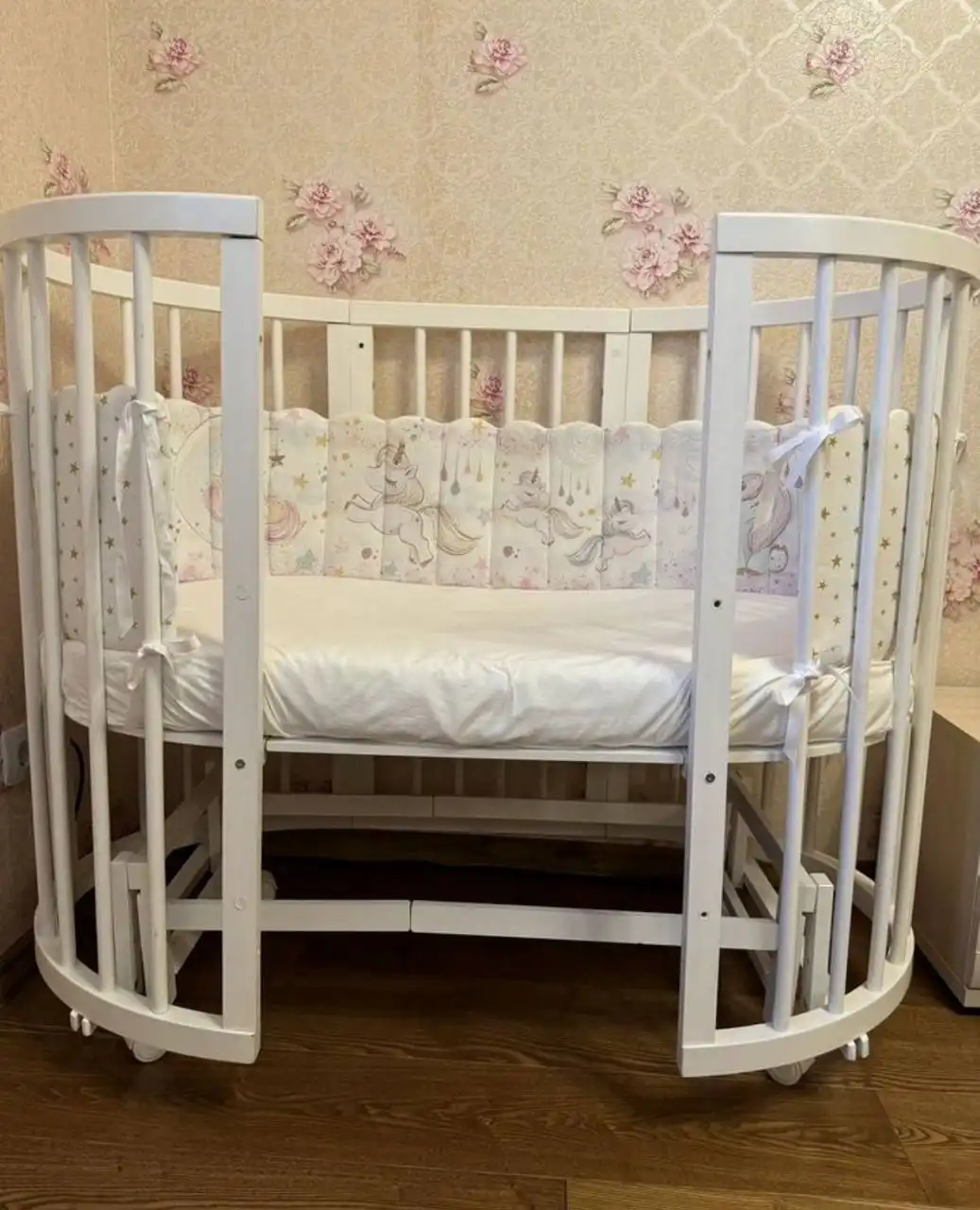 Детская кроватка трансформер 8 в 1 из бука