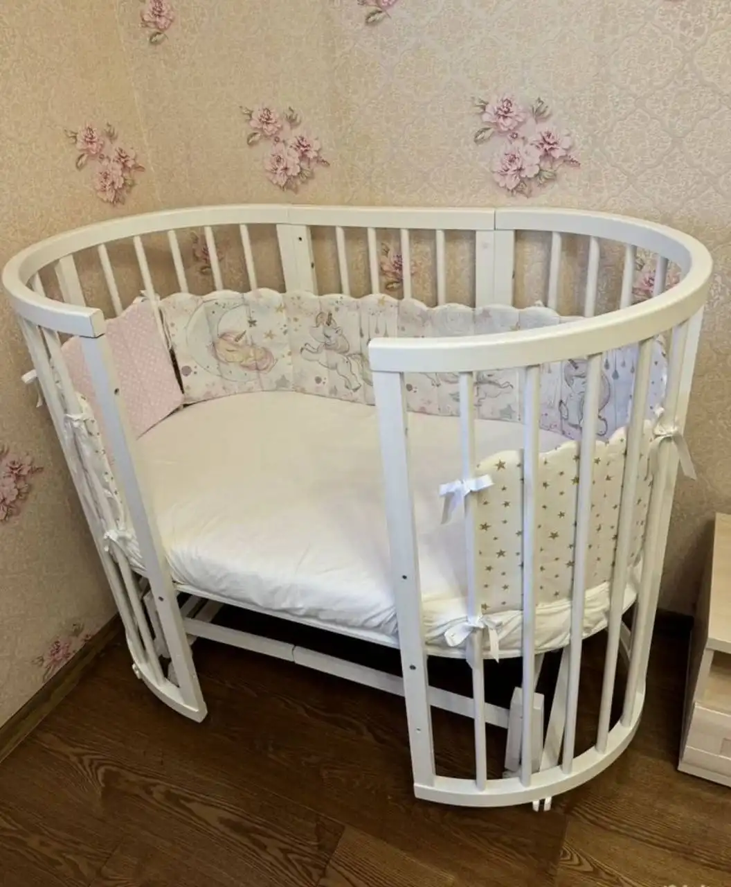 Детская кроватка трансформер 8 в 1 из бука