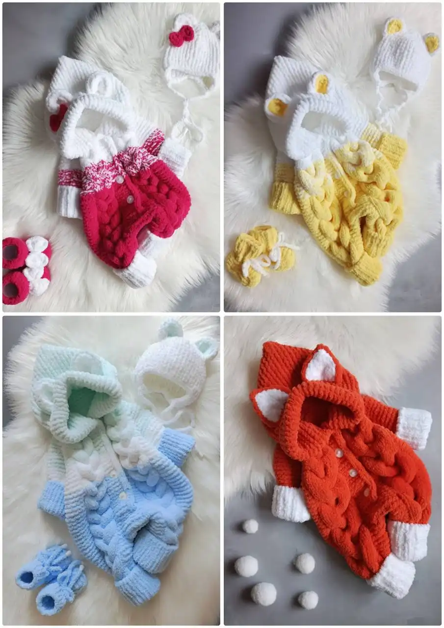 Плюшевый комбинезон для новорожденных