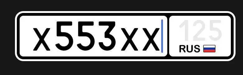 Продажа госномера Х553ХХ125