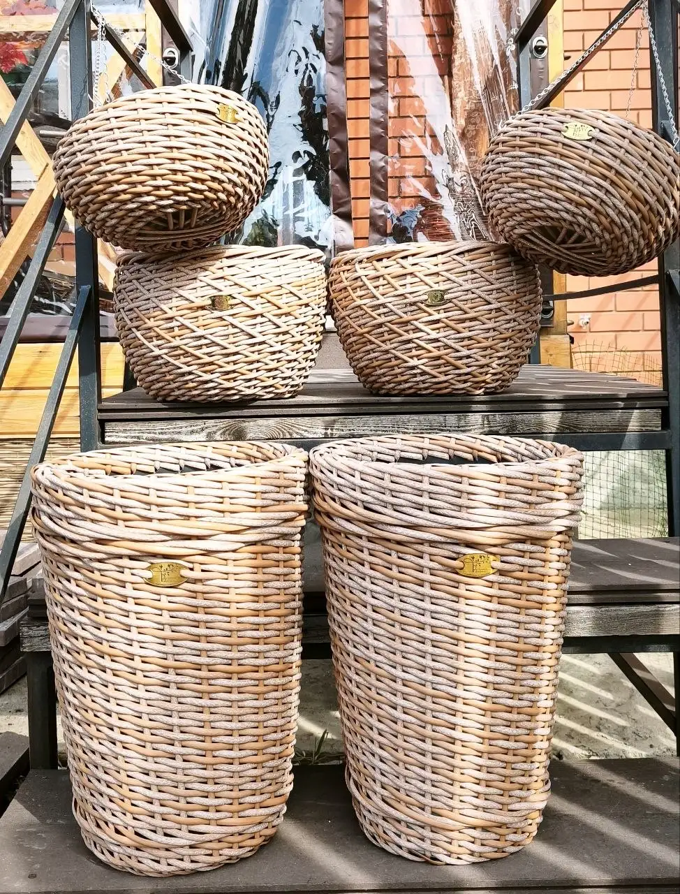 Кашпо из ротанга, набор 6 предметов - Для дома и дачи в Нижний Новгород