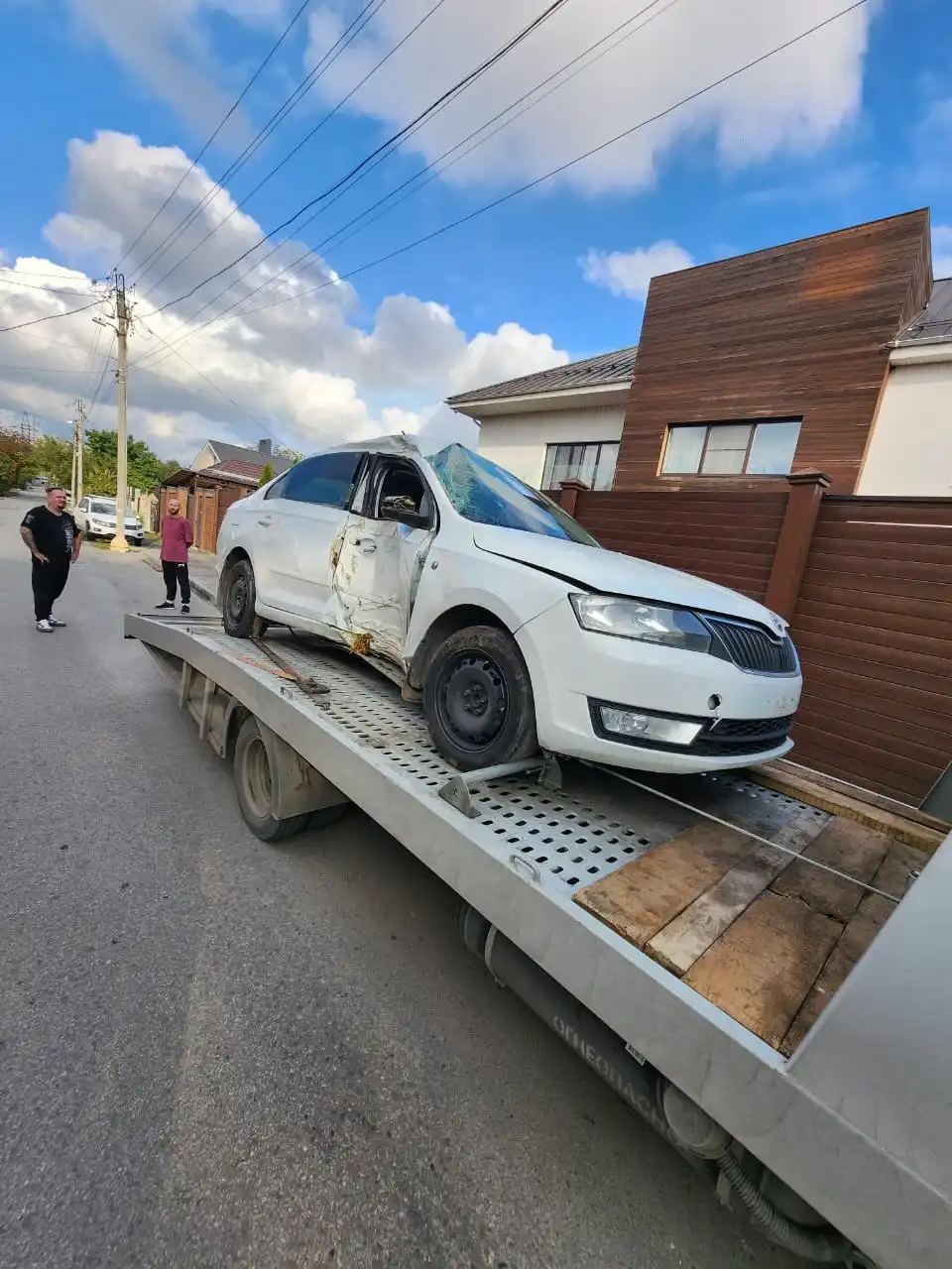 Skoda Rapid 2014 после ДТП