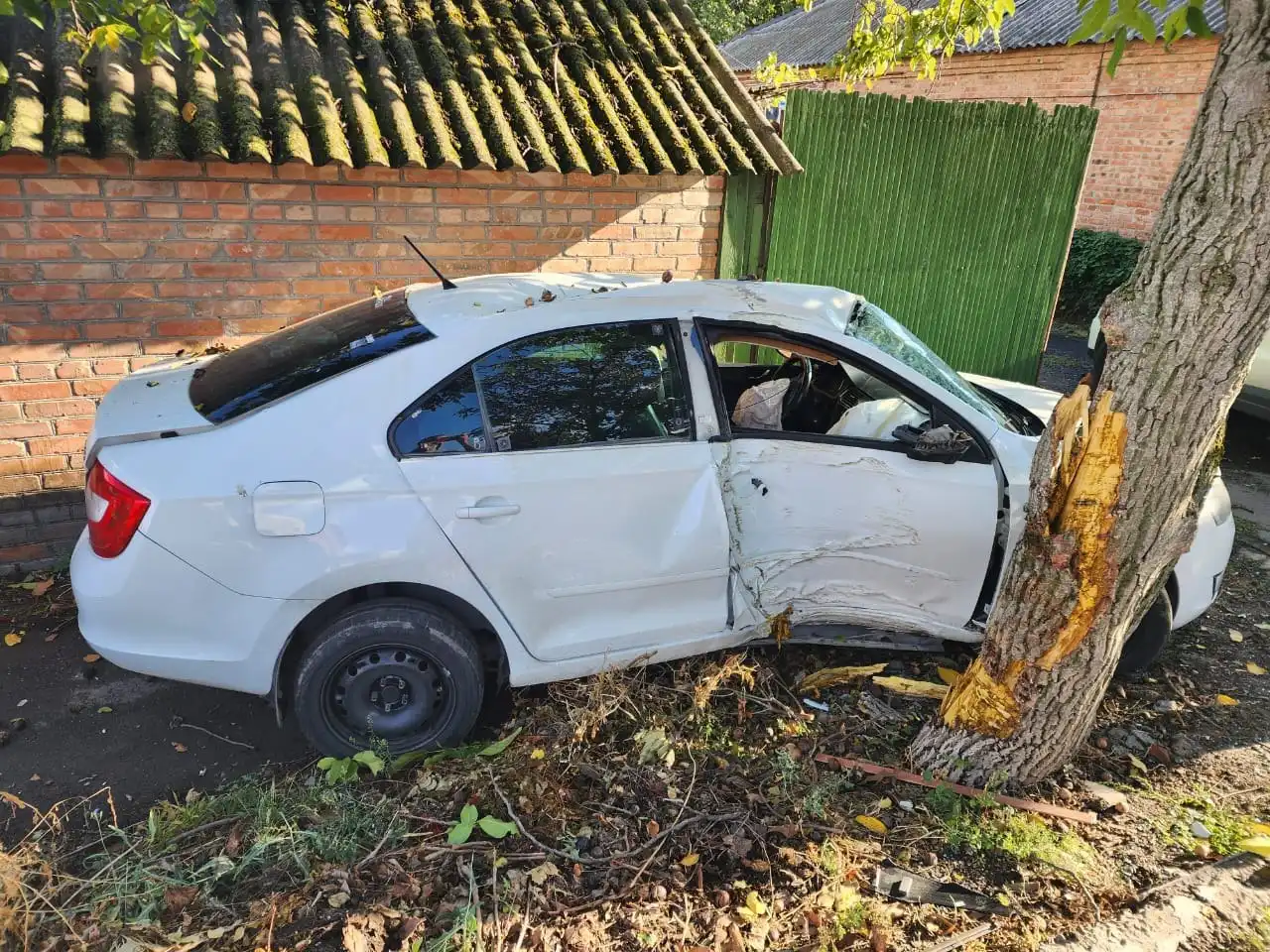 Skoda Rapid 2014 после ДТП