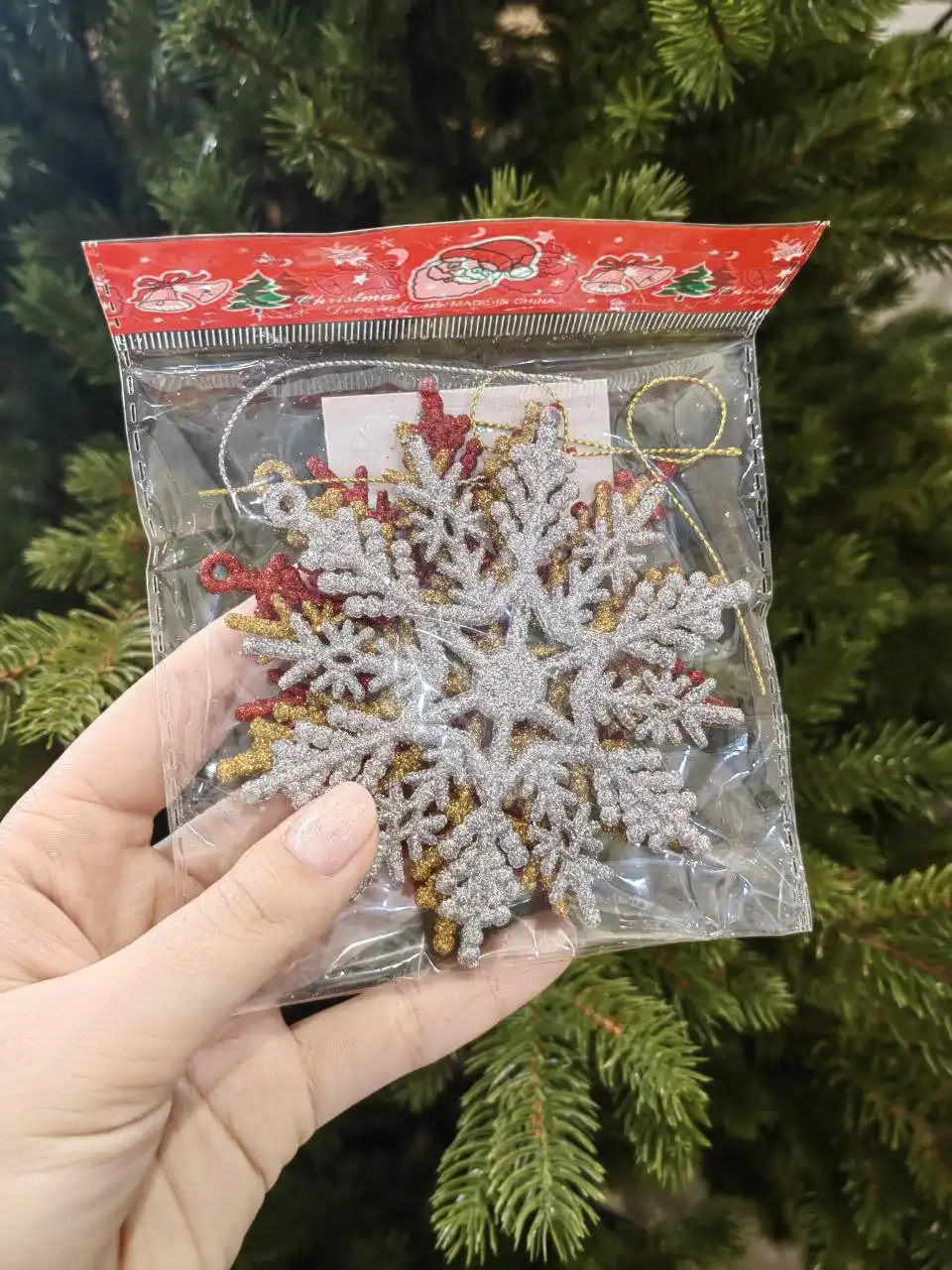 Новые игрушки снежинки на ёлку