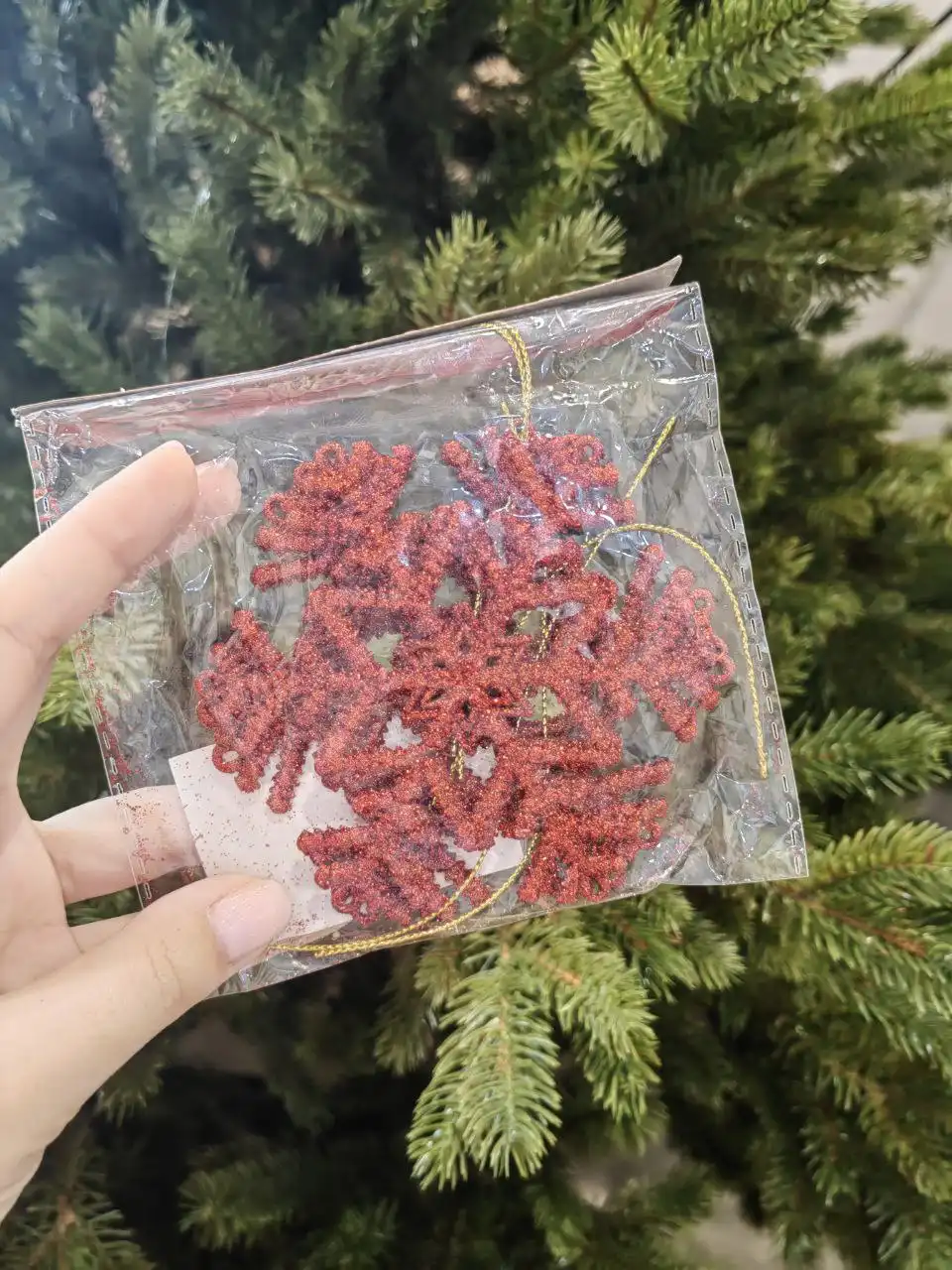 Новые игрушки снежинки на ёлку