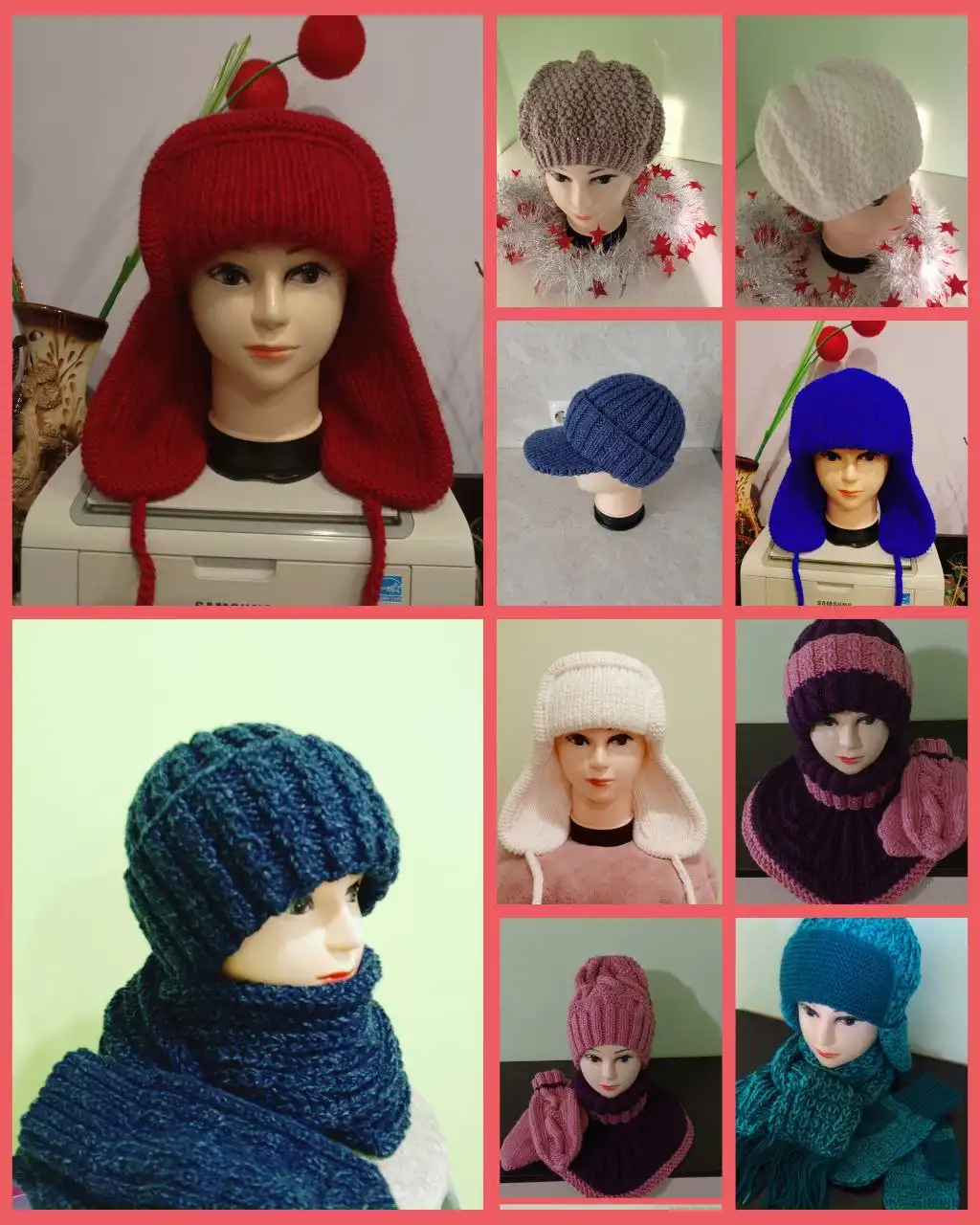 Продажа вязаных комплектов, беретов и шапок-ушанок - Головные уборы (Одежда) в Иркутск
