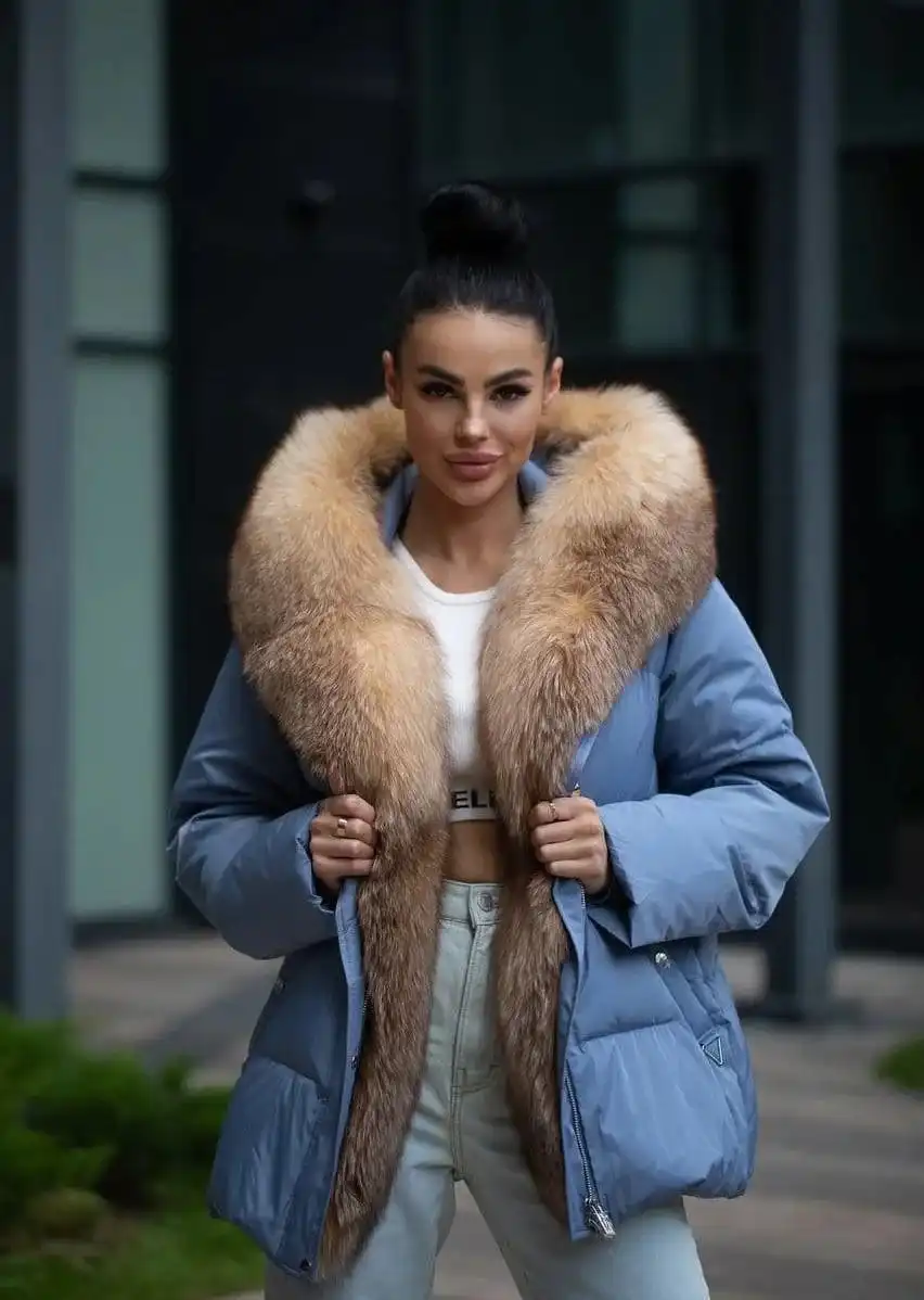 Пуховики с гусиным пухом и съемным мехом разных размеров - Верхняя одежда (Одежда) в Иркутская область