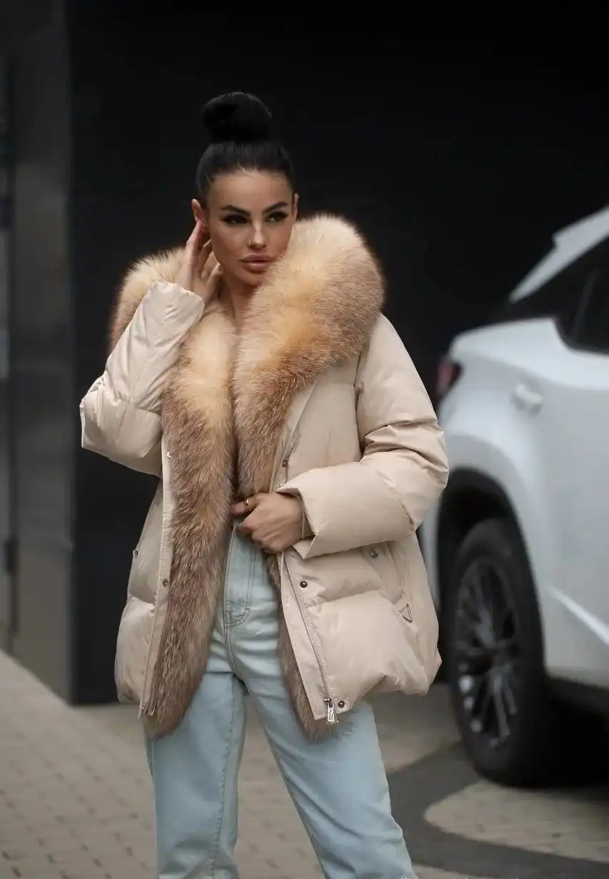 Пуховики с гусиным пухом и съемным мехом разных размеров - Верхняя одежда (Одежда) в Иркутская область